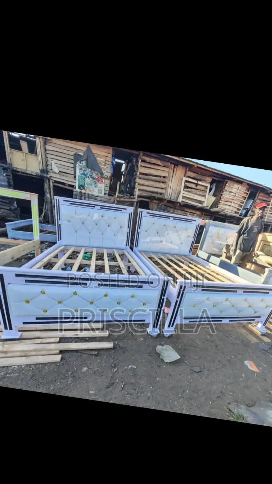 Bed 4by6 Black Hard Frame