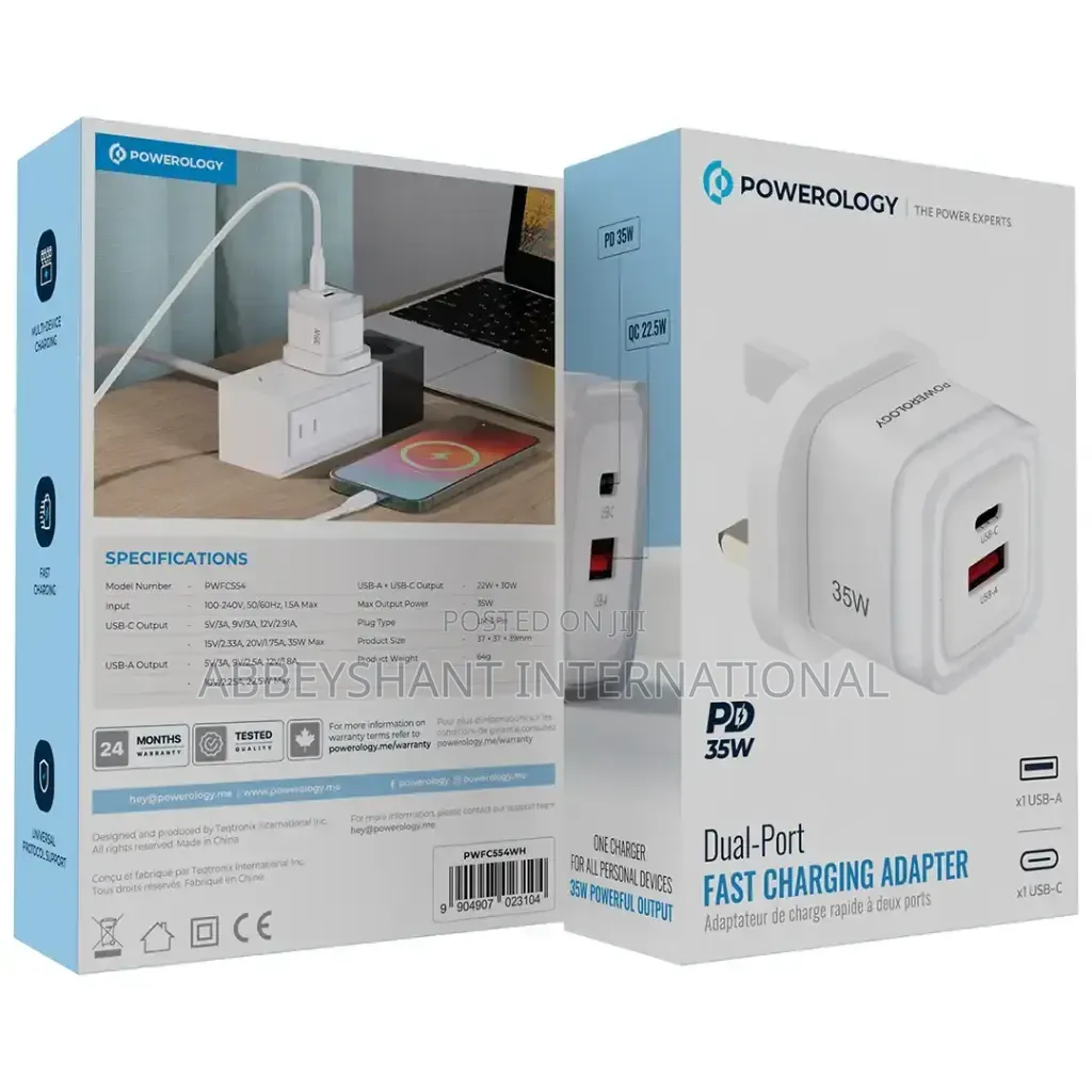 Powerology Lunex Series Fast Charging Adapter