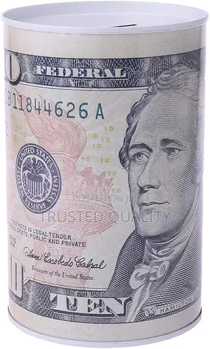 Cylindrical Iron Piggy Bank