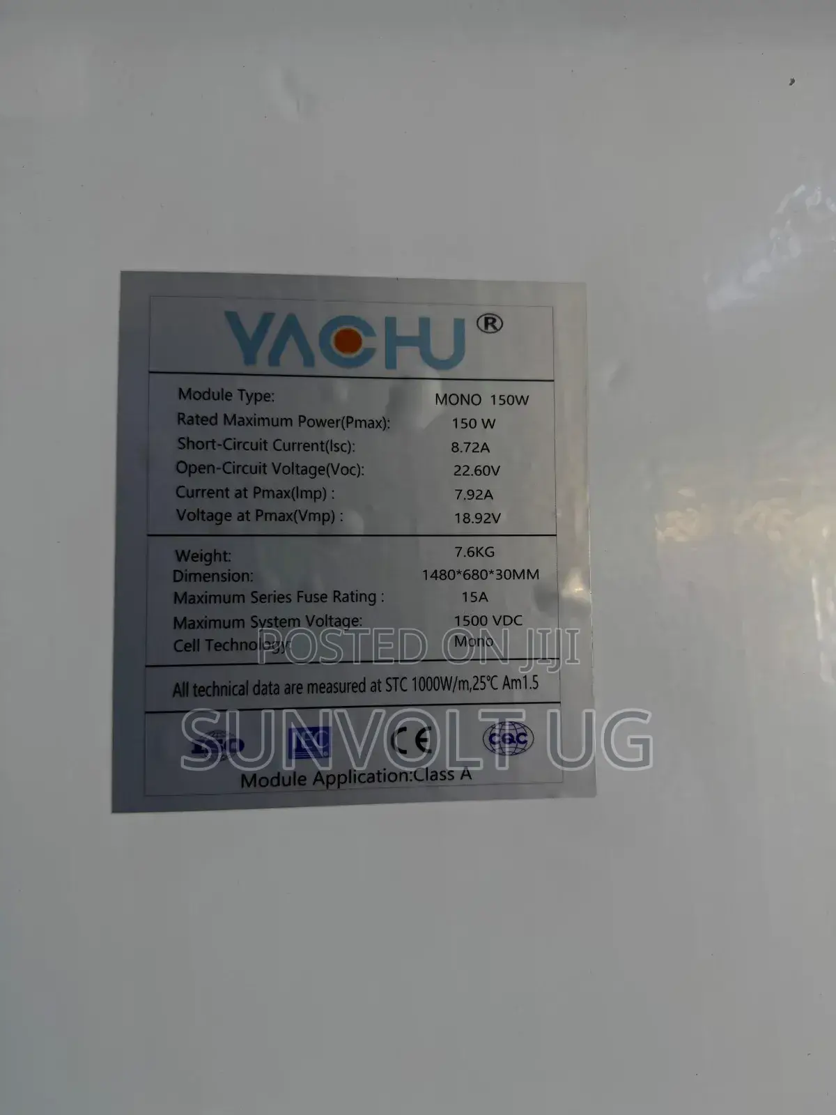 150w Monocrystalline Solar Panel