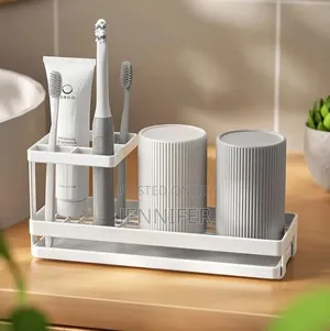 Rustproof Bathroom Toothbrush Holder With Drain Tray