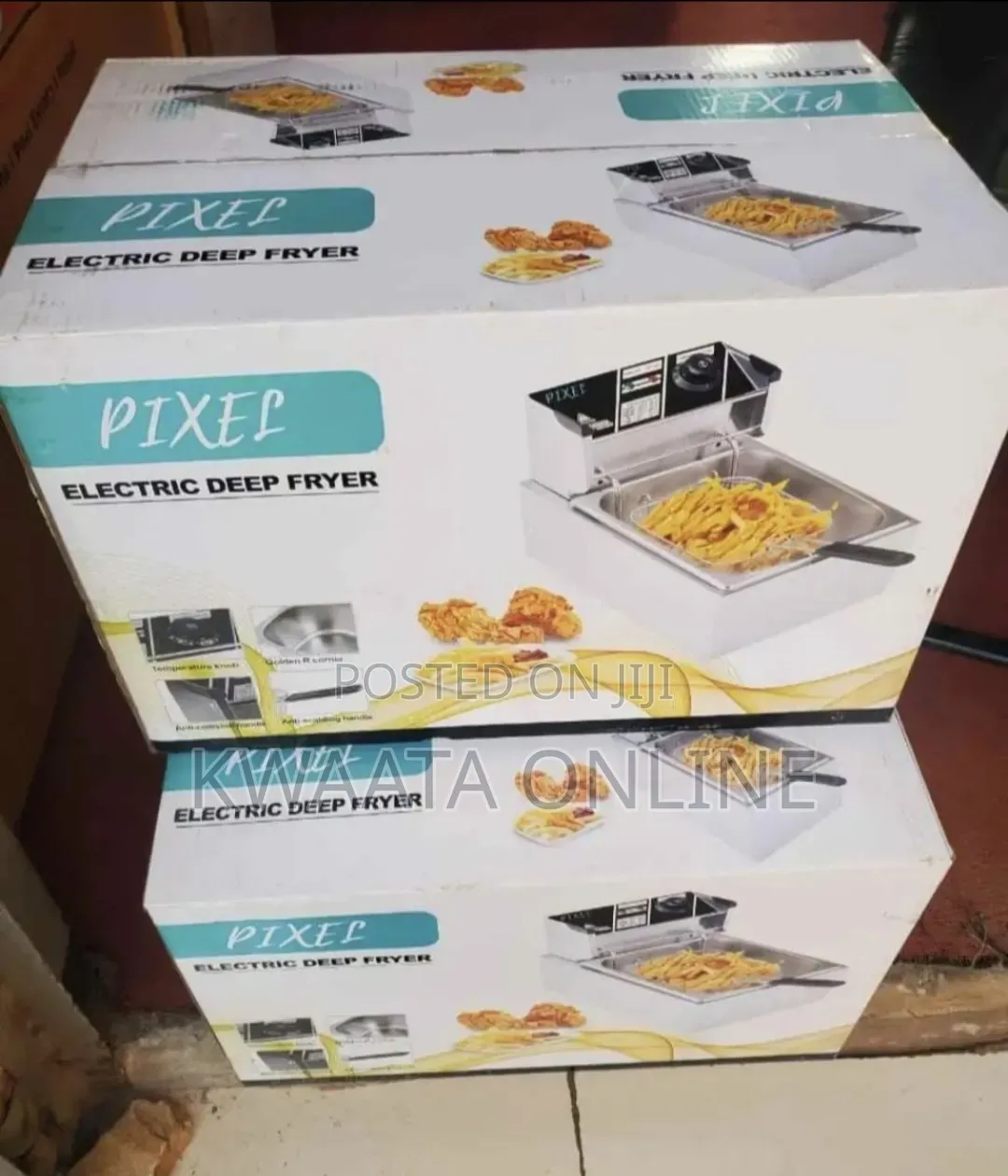 6l Pixel Electric Deep Fryer Single Basket 2500w