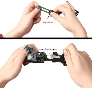 5-in-1 Paracord Survival Bracelets| Compass| Whistle| Fint 2pc