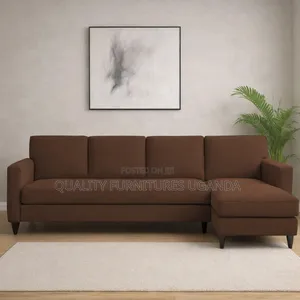 6 Seater Maroon Sectional L Sofa Set
