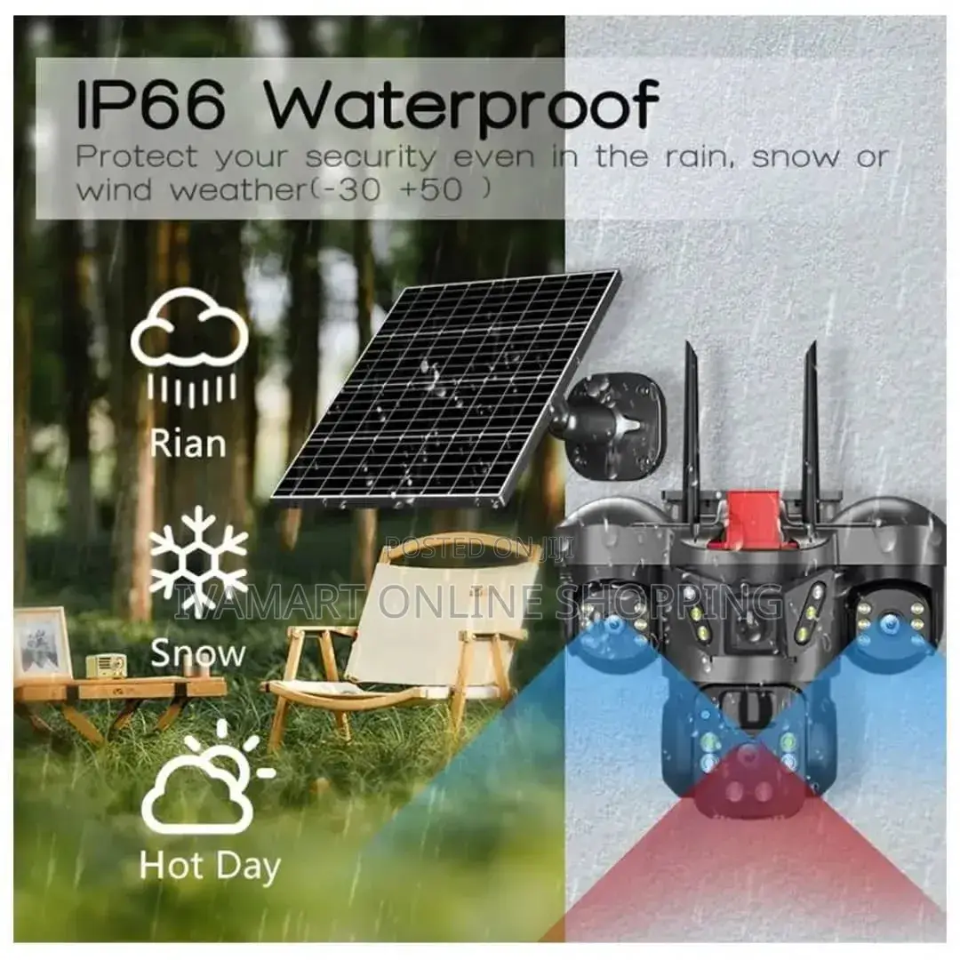 Solar Wireless Security Camera – 4mp, Ptz, Two-Way Audio