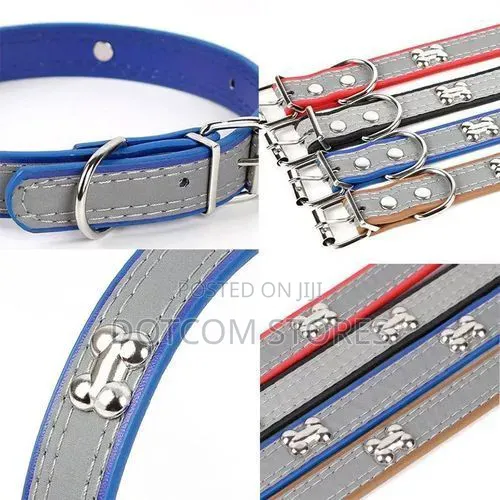 Adjustable Leather Cover Dog Pet Collar Gray 64cm Long
