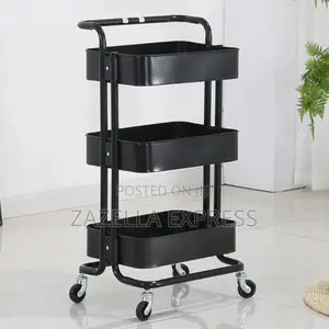 3 Layer Metallic Trolley