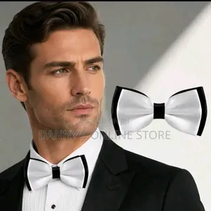 Men's Dual-color Double-layer Bow Tie, Adjustable Bow Tie