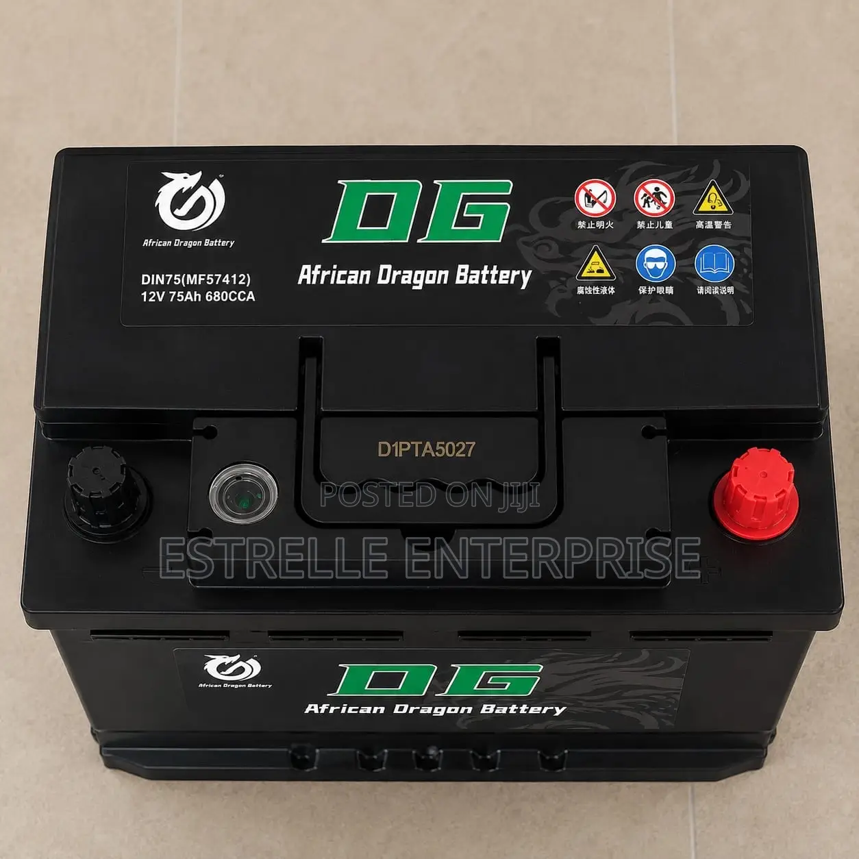 Maintenance Free Car Battery Din75(Mf57412)12v75ah 680cca