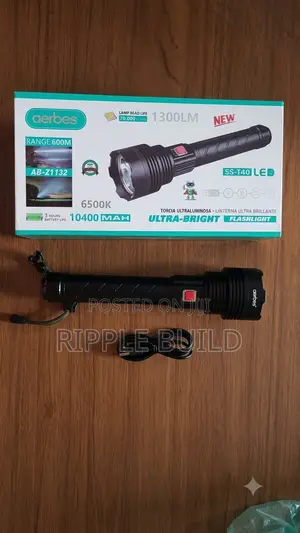Aerbes Ab-Z1132 10400mah Rechargeable Led Zoom Flashlight