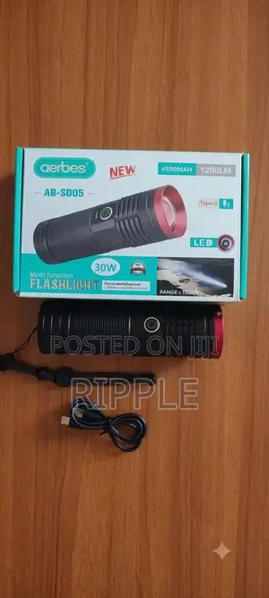 Aerbes Ab-Sd05 30w Rechargeable Led Flashlight 4500mah