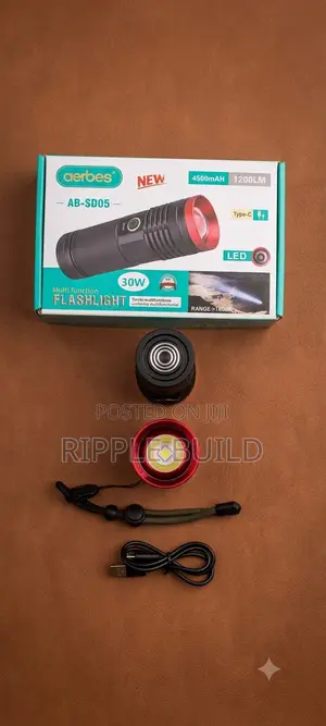 Aerbes Ab-Sd05 30w Rechargeable Led Flashlight 4500mah