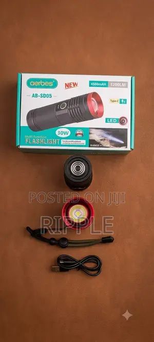 Aerbes Ab-Sd05 30w Rechargeable Led Flashlight 4500mah