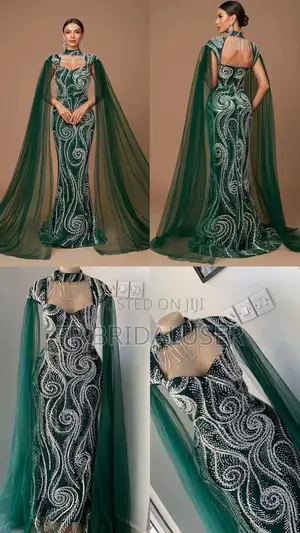 Classy Long Black Top Pearl Dress for Hire