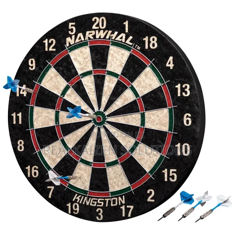 Usa Narwhal Kingston Official Size Bristle Dartboard Set With Tips