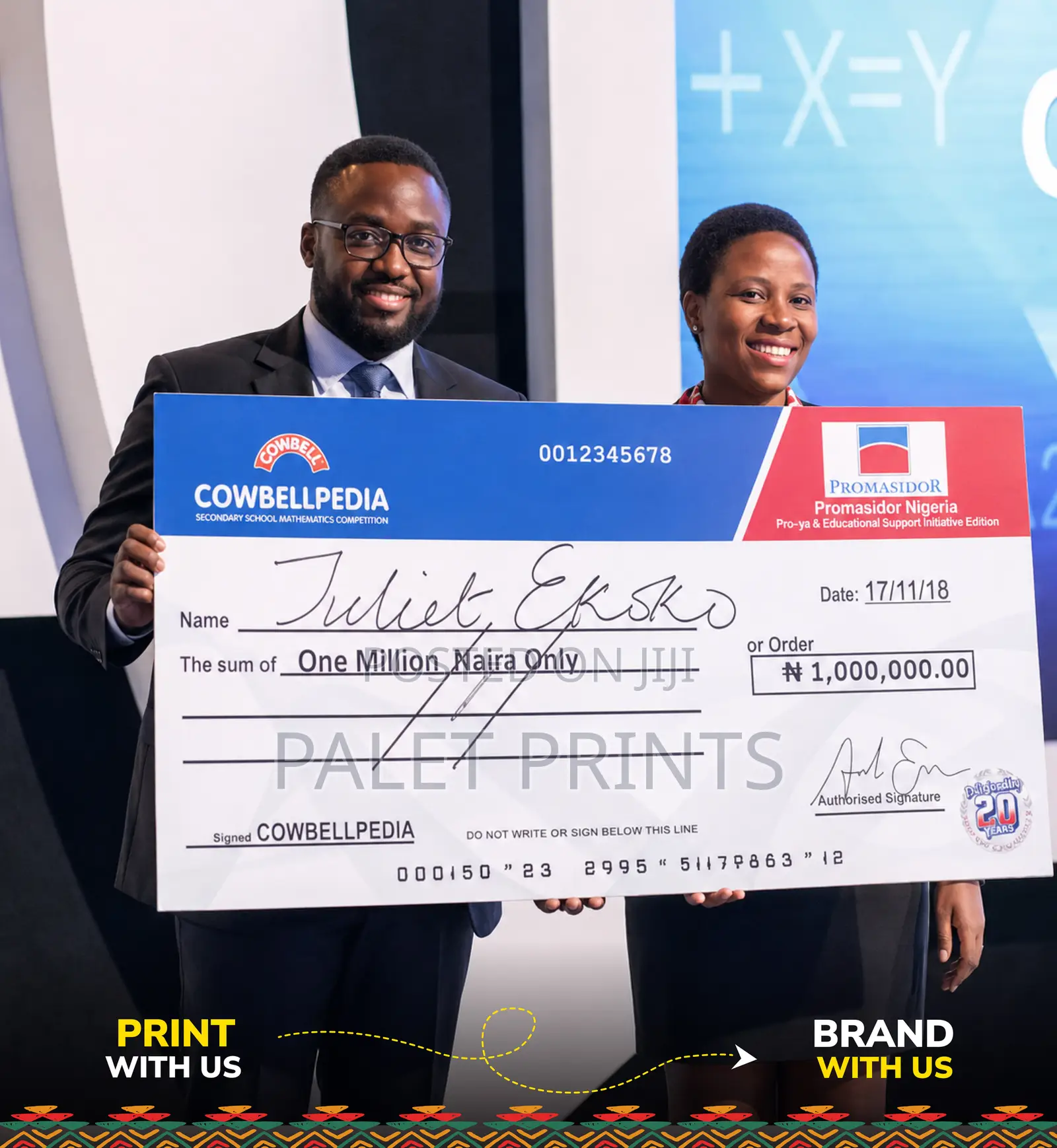 Dummy Cheque Customized