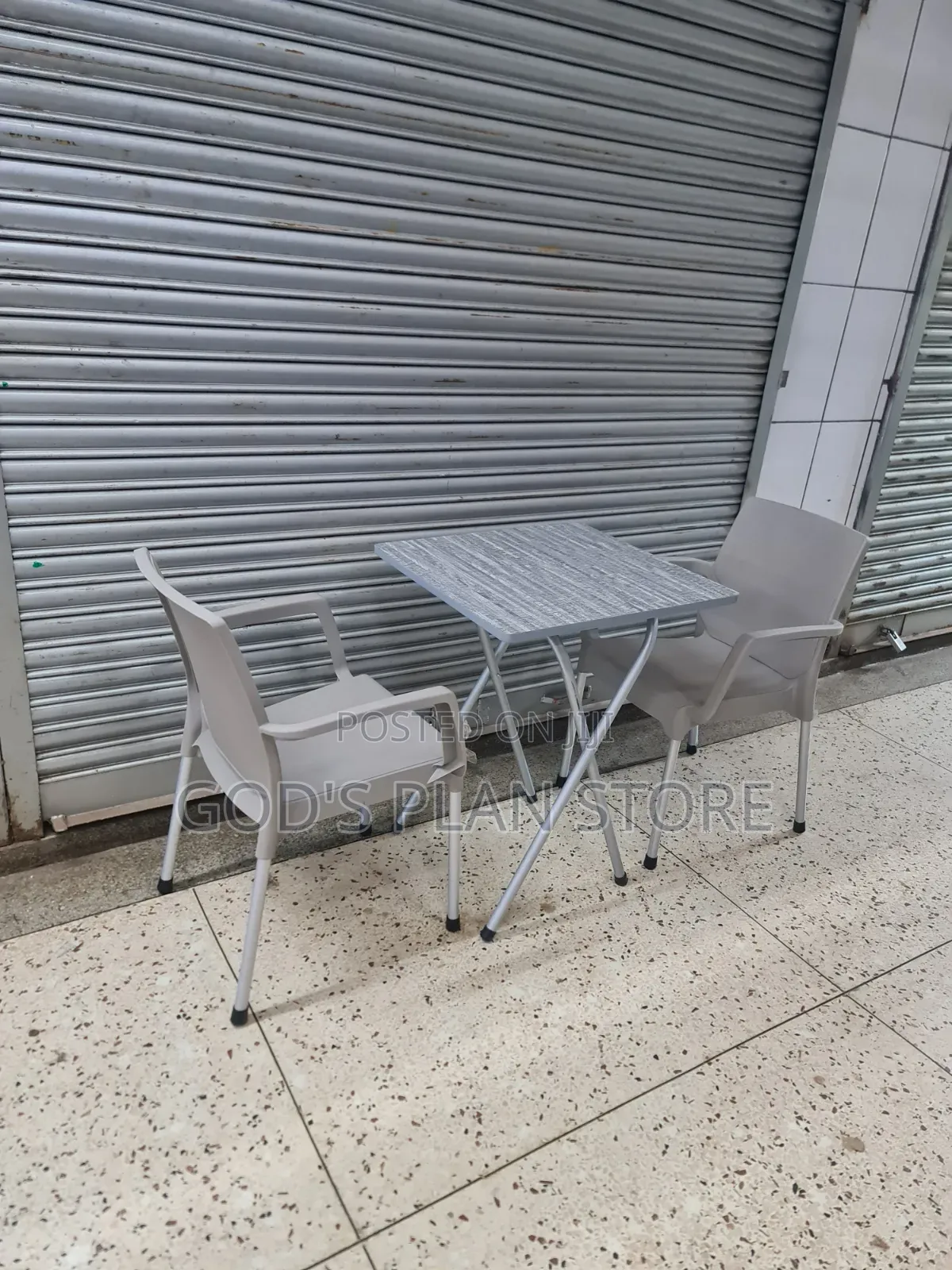 X Shaped Legs 2 Seater Dining Wooden Table and Chairs Set