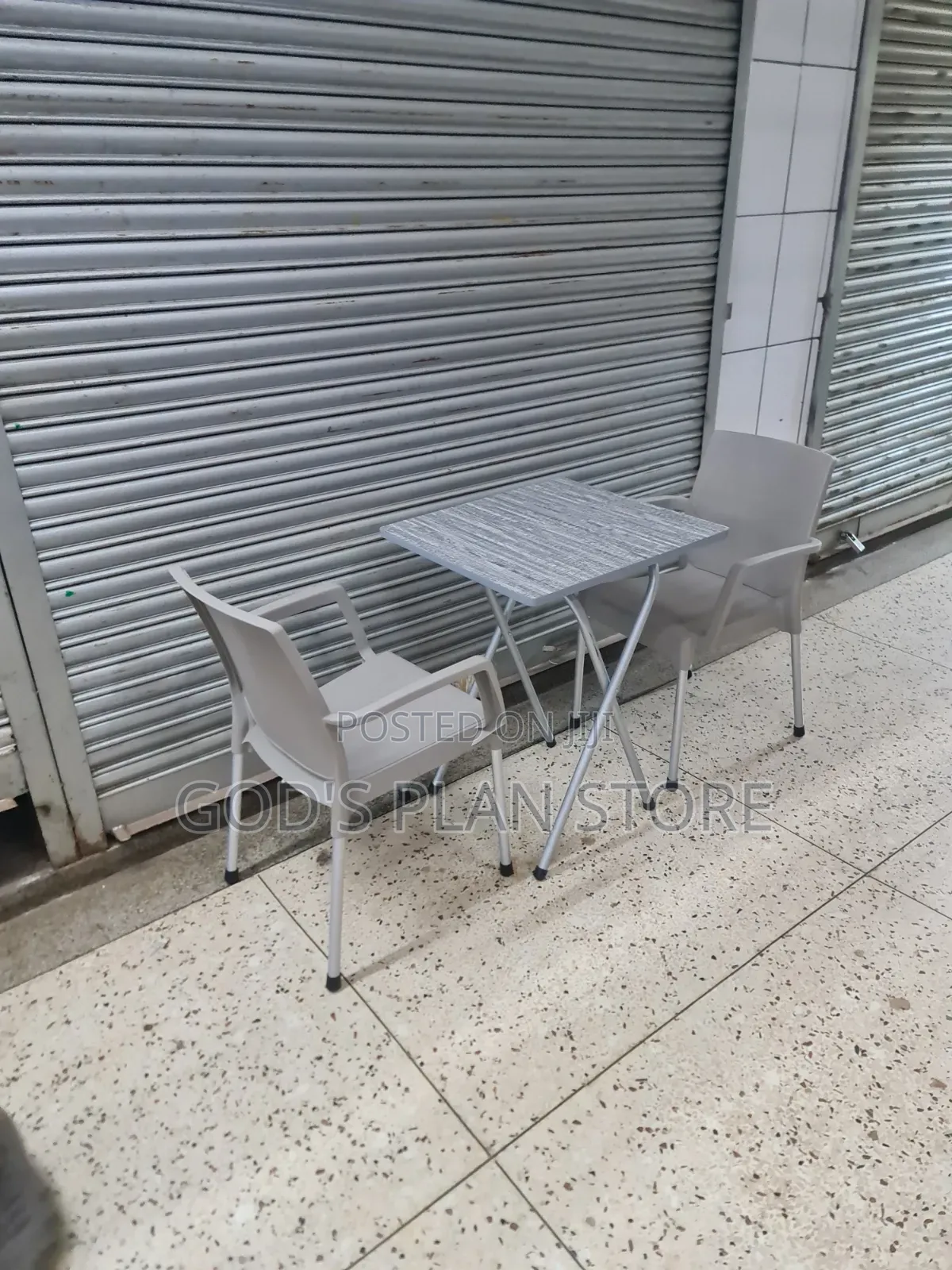 X Shaped Legs 2 Seater Dining Wooden Table and Chairs Set