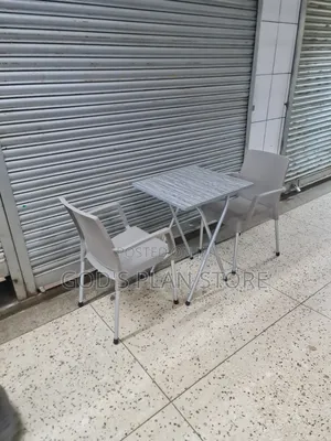 X Shaped Legs 2 Seater Dining Wooden Table and Chairs Set