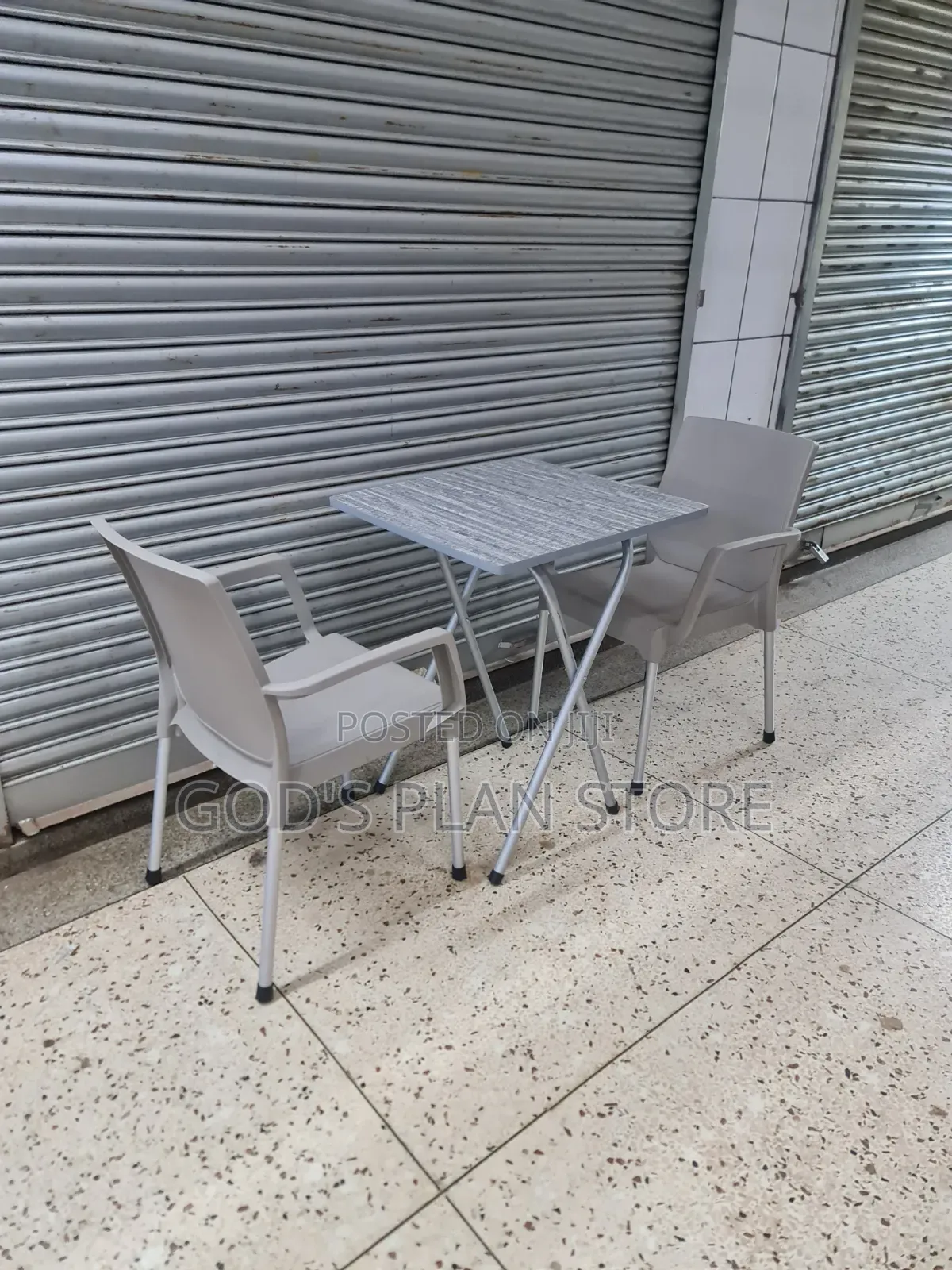 X Shaped Legs 2 Seater Dining Wooden Table and Chairs Set