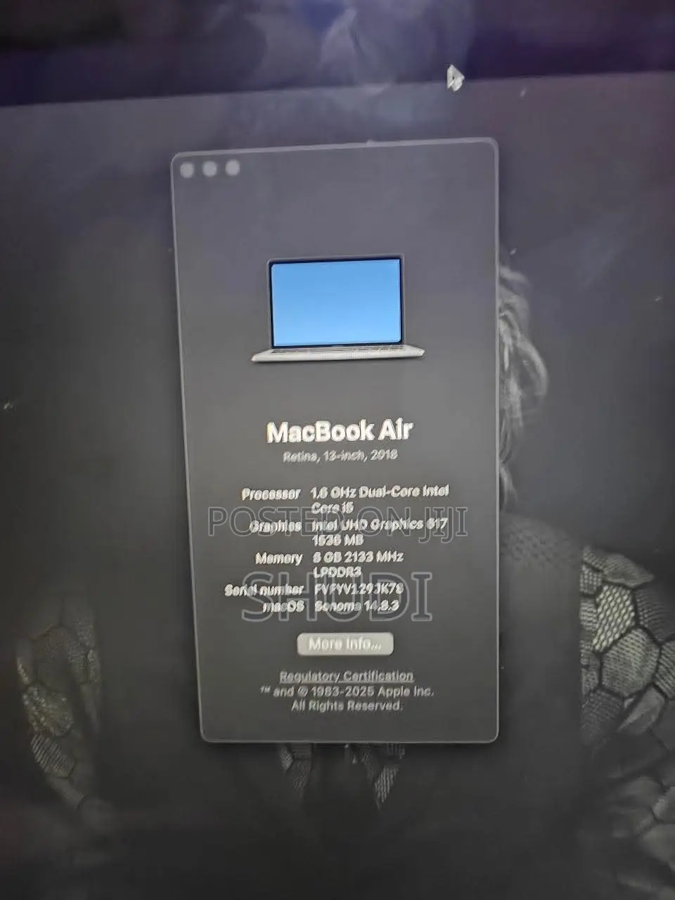 Laptop Apple MacBook Air 8GB Intel Core i5 SSD 256GB