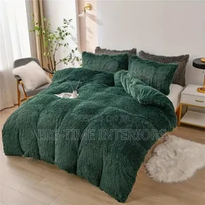 Black and White Warm Fluffy 6pcs Duvet Set 6by6