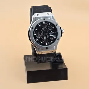 Hublot-Style Automatic Mechanical Watch Silver