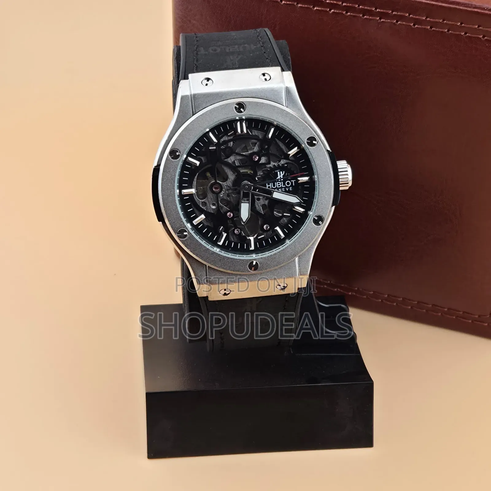 Hublot-Style Automatic Mechanical Watch Silver