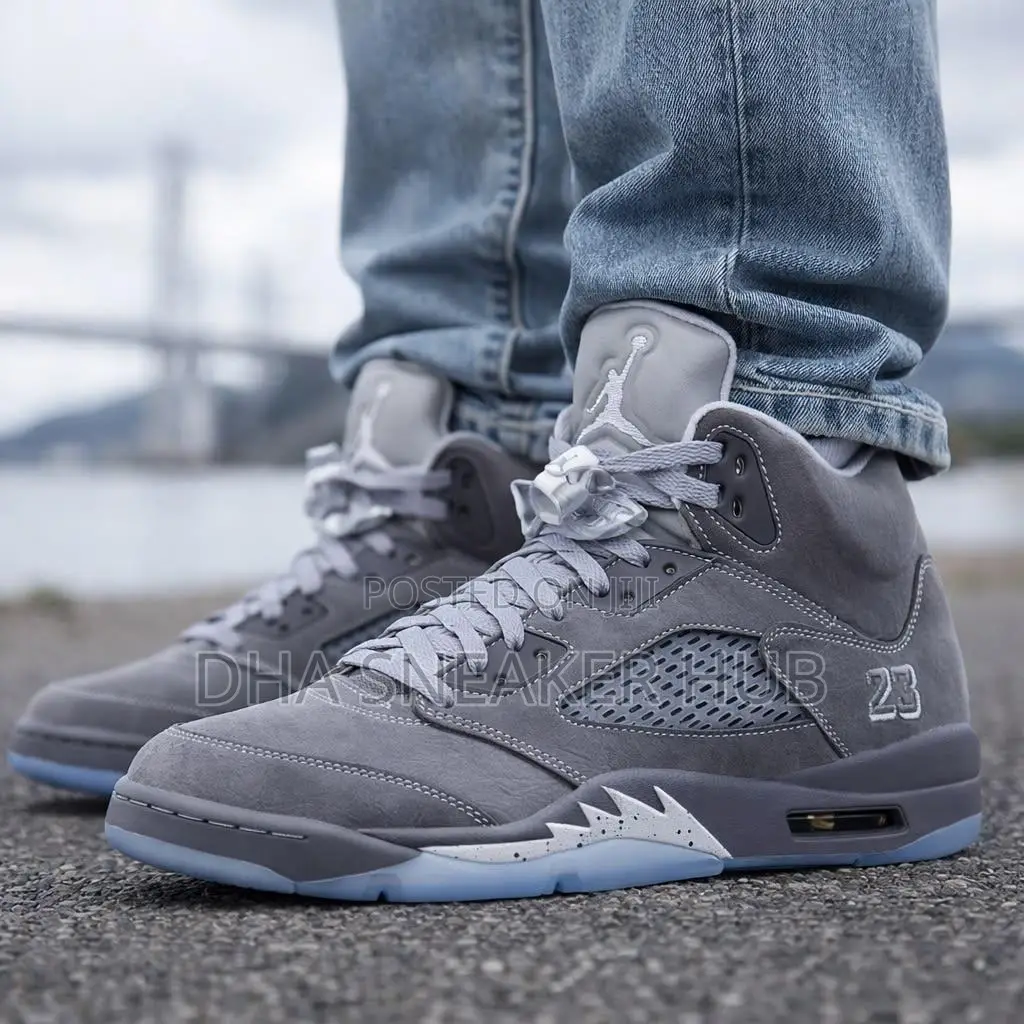 Air Jordan 5 Grey Fashion Sneakers
