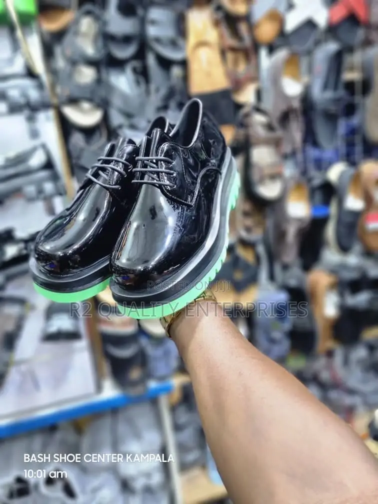 Loafer Shoes With a Neon Contrast Sole.