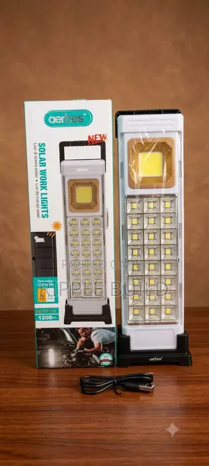 Aerbes Ab-Ty175 Solar Work Light, Rechargeable Led Emergency Lamp