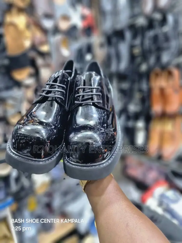 Givenchy Patent Leather Chunky Derby Shoes.