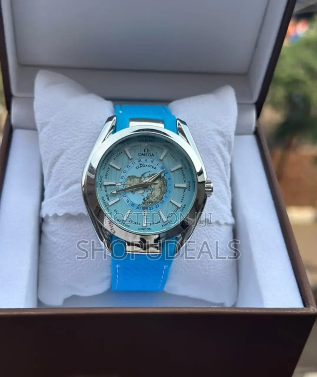 Omega Seamaster Aqua Terra 150m Worldtimer With a Prominent Light Blue