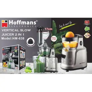Hoffmans 2-in-1 Vertical Slow Juicer Hm-638 (280w)