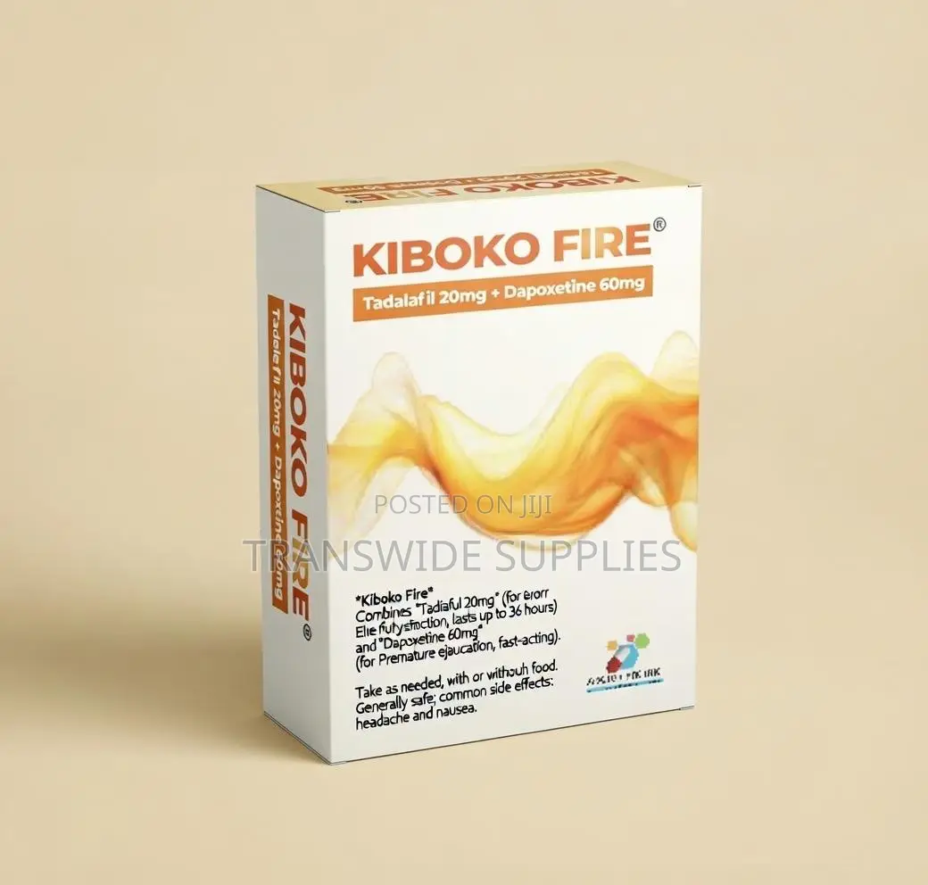 Kiboko Fire 4 Tablets Tadalafil 20mg Dapoxetine 60mg Full PKT