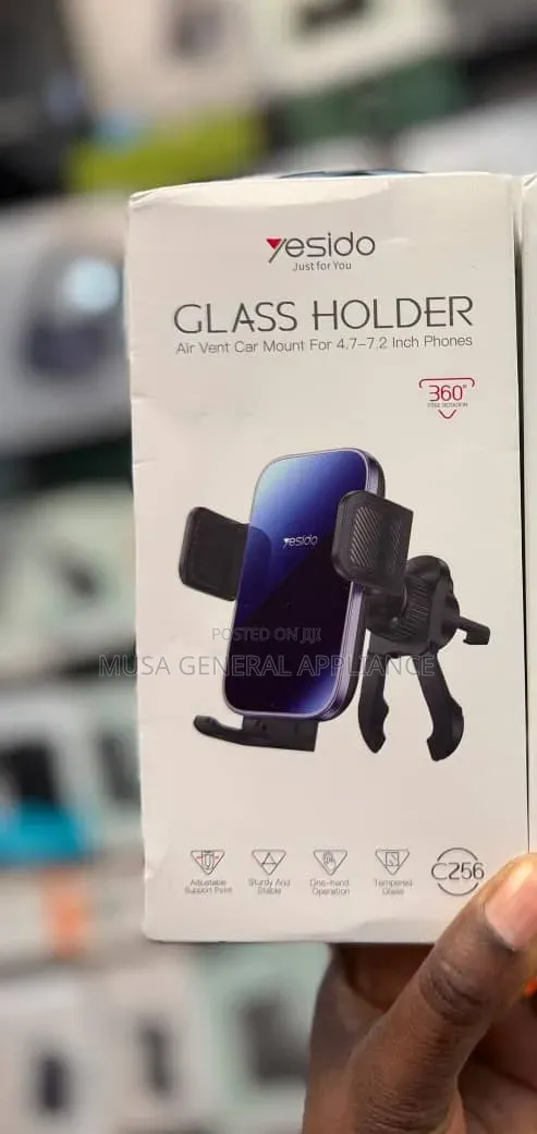 Yesido C256 Premium Tempered-Glass Gravity Car Phone Holder Designed