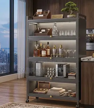 4-Tier Metal Kitchen Cabinet/ Kitchen Storage Cabinet
