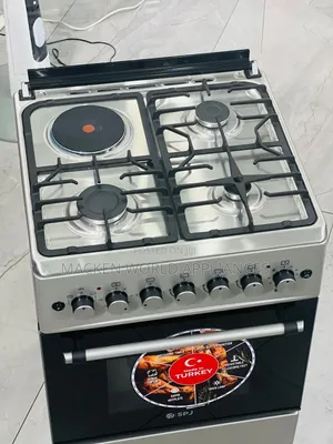 SPJ Cooker 60x60cm 3 Gas Burners ,1 Electric Plate ,Electric Oven.