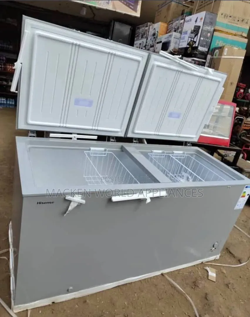 Hisense 660 Liters Double Door Chest Freezer – Grey 3 Yrs Wrty