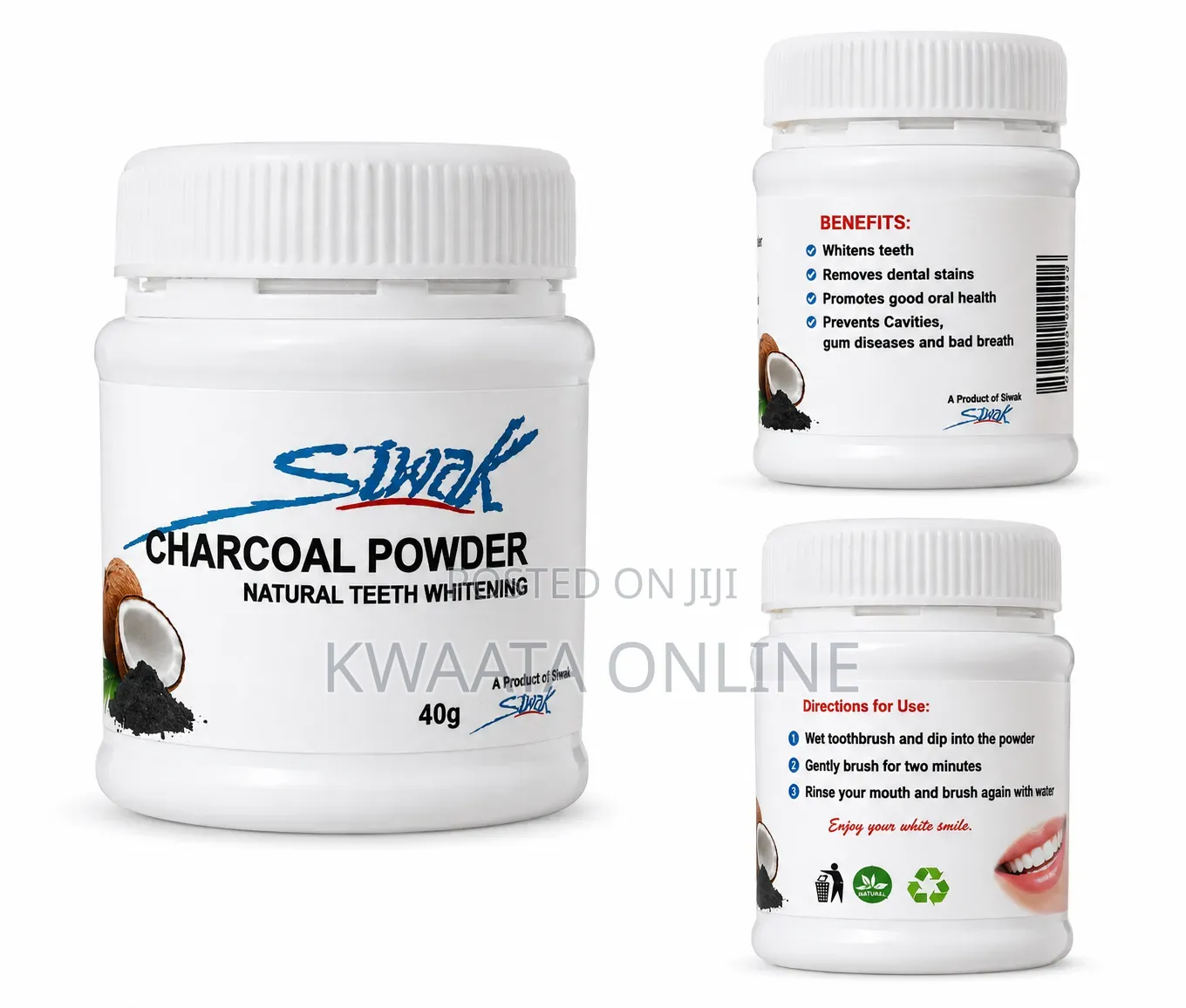 Teeth Whitening Charcoal Powder For Yellow Teeth Removal - 40 Gm
