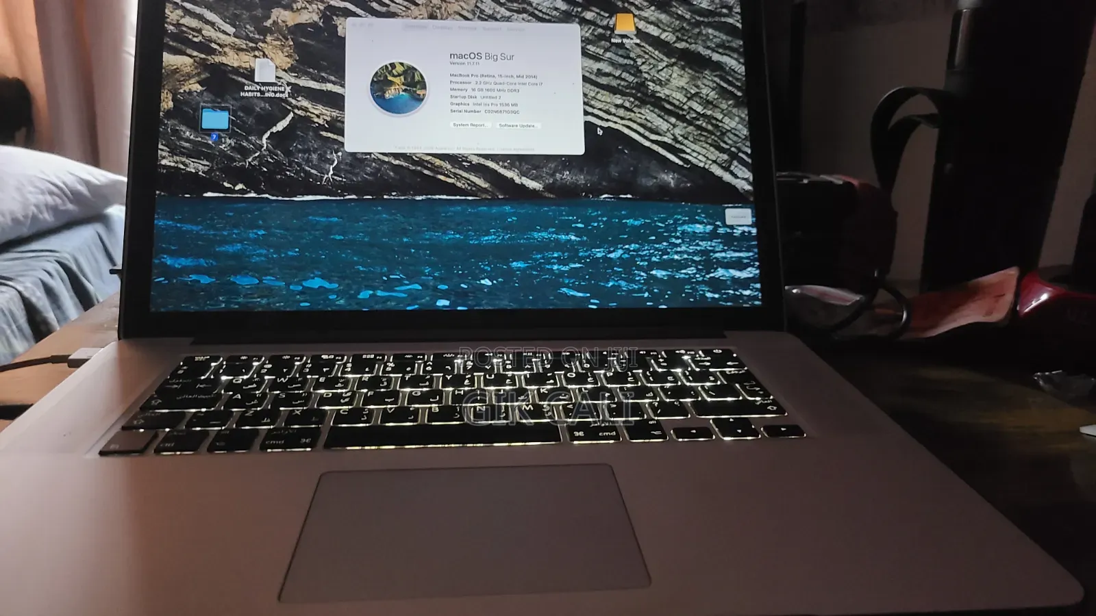 Laptop Apple MacBook Pro 16GB Intel Core i7 SSD 512GB