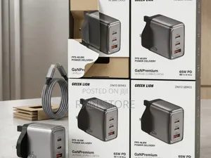 65w Charger, Fast Charger Adapter, Green Lion