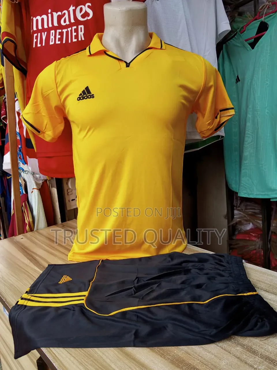 Yellow Adidas Football Set Jersey