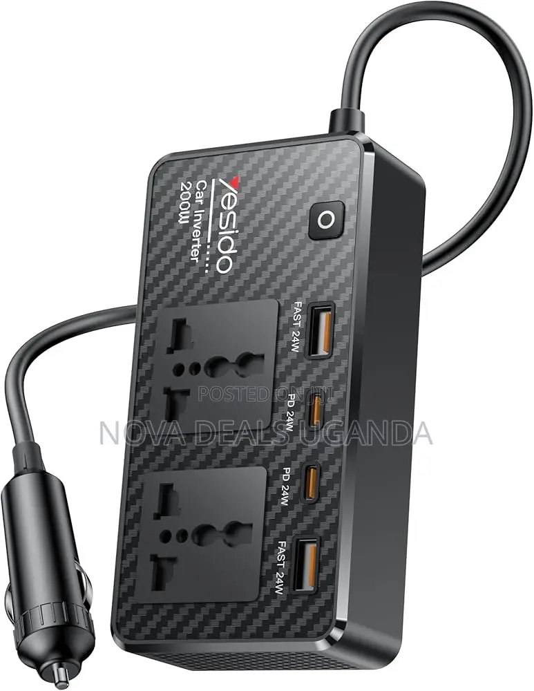 Yesido Car Inverter• 200w Vehicle Power Inverter Fast Charging