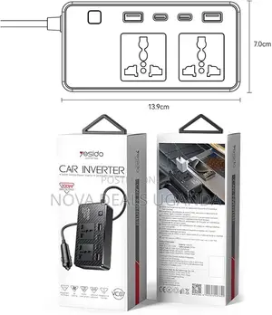 Yesido Car Inverter• 200w Vehicle Power Inverter Fast Charging