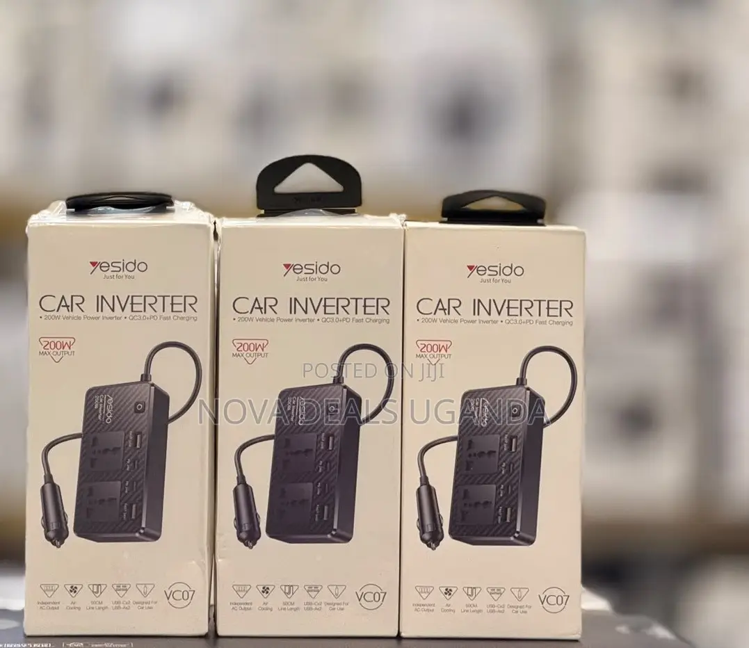 Yesido Car Inverter• 200w Vehicle Power Inverter Fast Charging