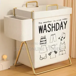 Large Capacity Double Compartment Laundry Basket
