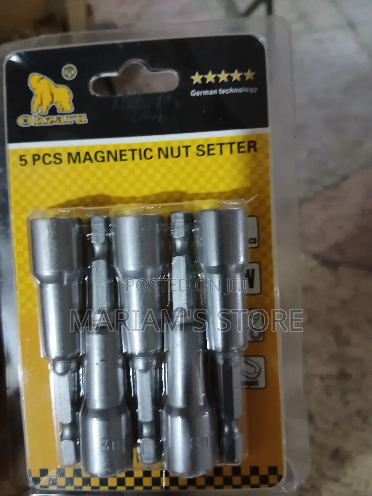 5-Piece Magnetic Nut Setter Set for Driving Fasteners With Power Tools
