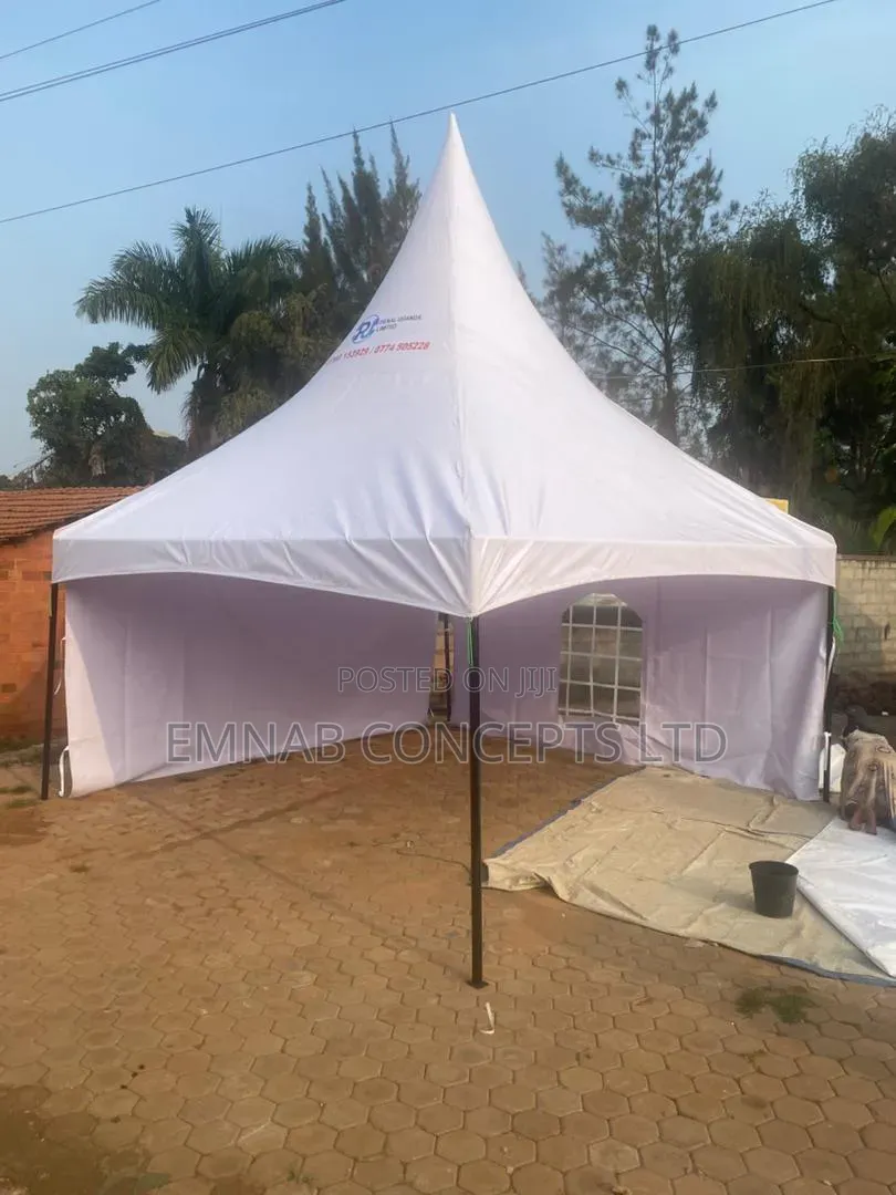 Fifty Seater Tent With One Side Cover in Blue Color