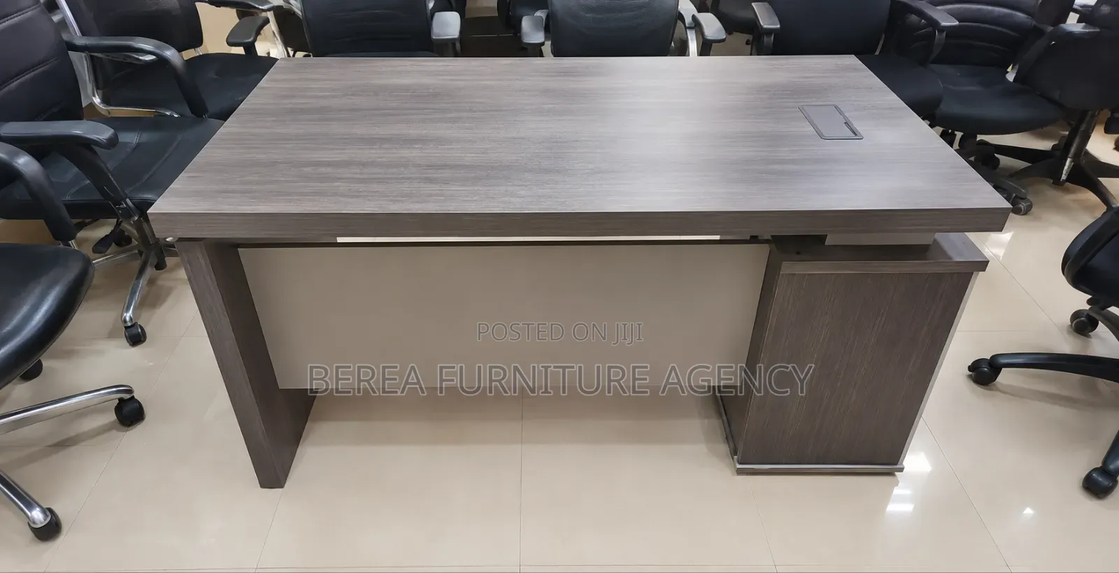 Executive Grey Brown Office Table